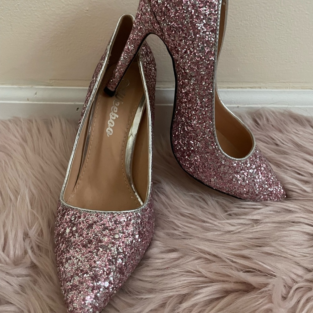 Glitter heel